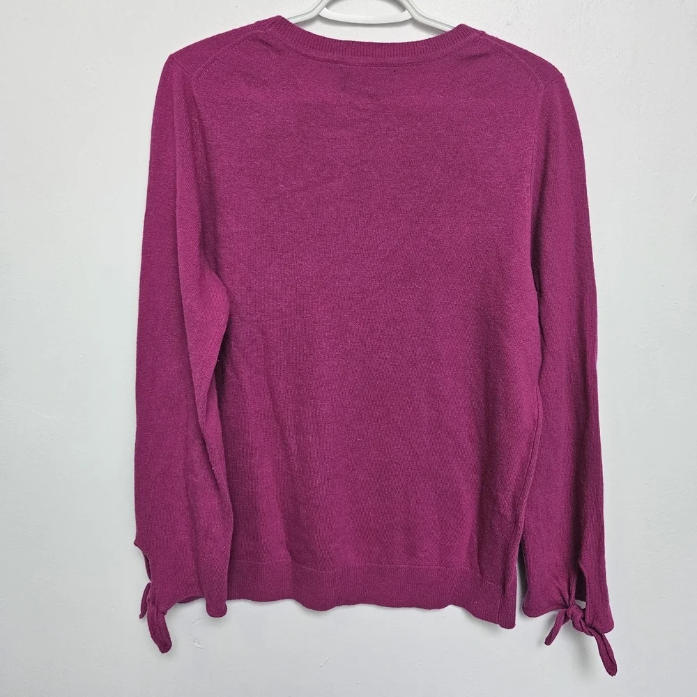 Banana Republic Women's Royal Pink SzM Cashmere & Merino blend Knit Sweater Top - Picture 3 of 13